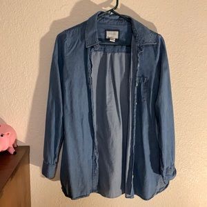 Forever 21 denim button up long sleeve size medium
